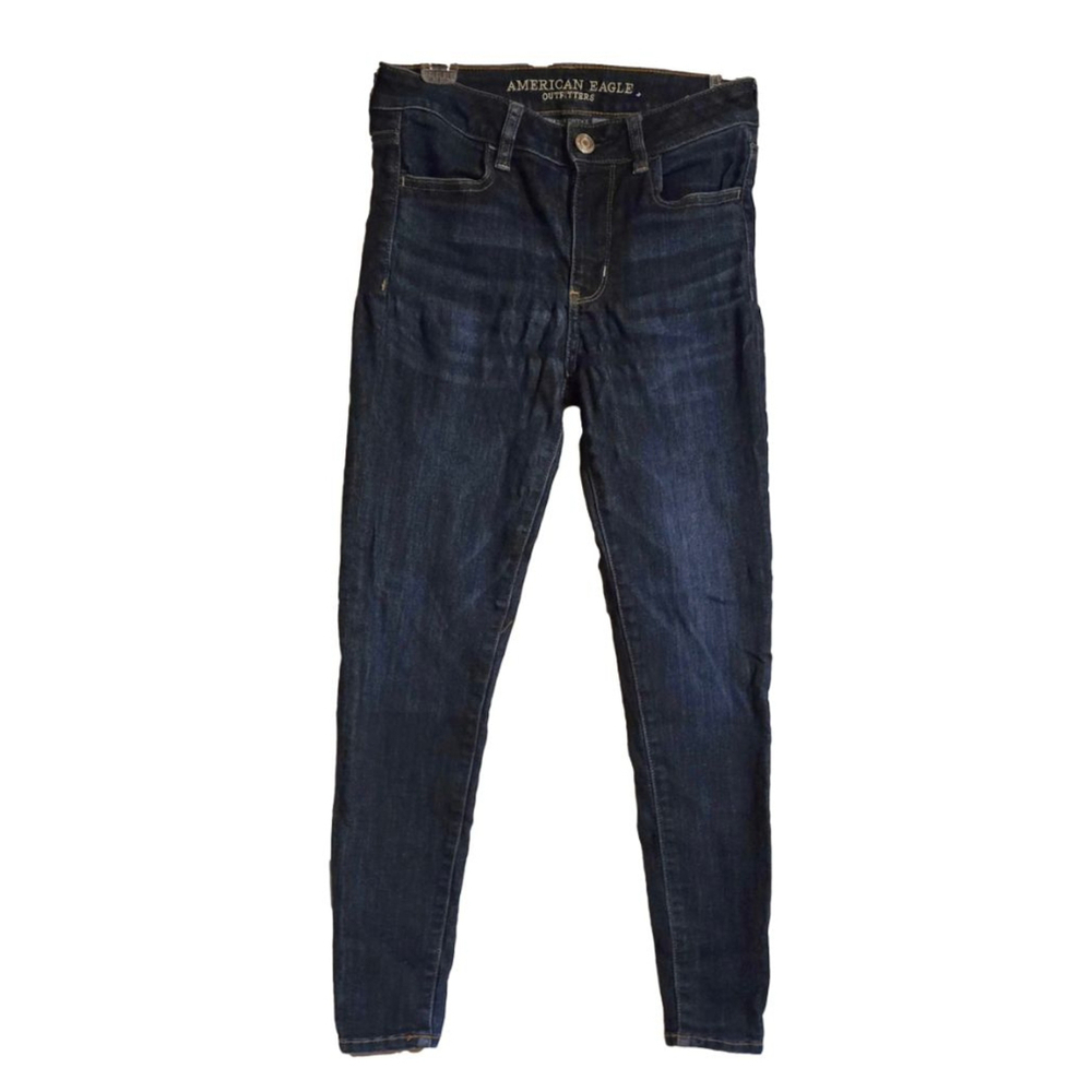 Women's American Eagle Jeans 4 Short Hi-Rise Jegging Super Super Stretch X Star - Picture 1 of 10